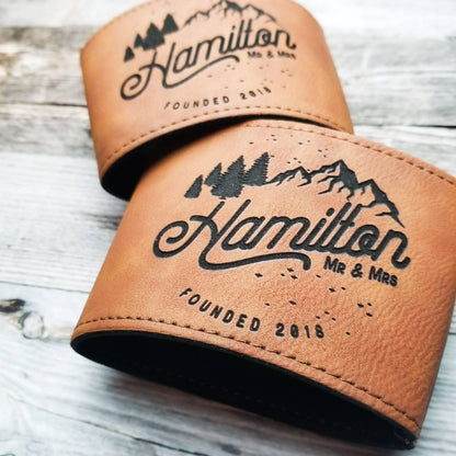 Perfect 3rd Anniversary Gift, Personalized Drink Sleeves, Customize for Any Anniversary Gift