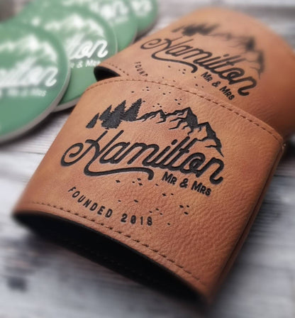Perfect 3rd Anniversary Gift, Personalized Drink Sleeves, Customize for Any Anniversary Gift