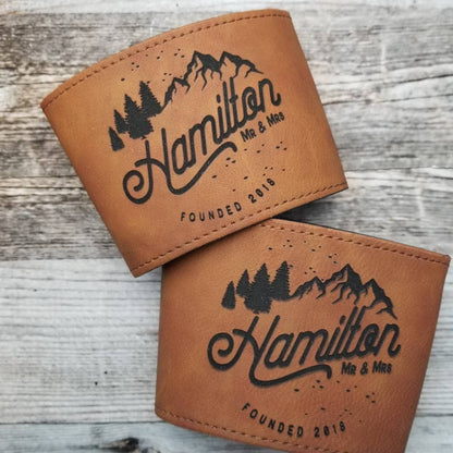 Perfect 3rd Anniversary Gift, Personalized Drink Sleeves, Customize for Any Anniversary Gift