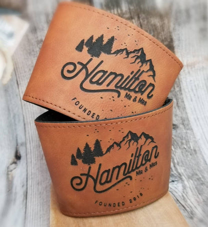 Perfect 3rd Anniversary Gift, Personalized Drink Sleeves, Customize for Any Anniversary Gift