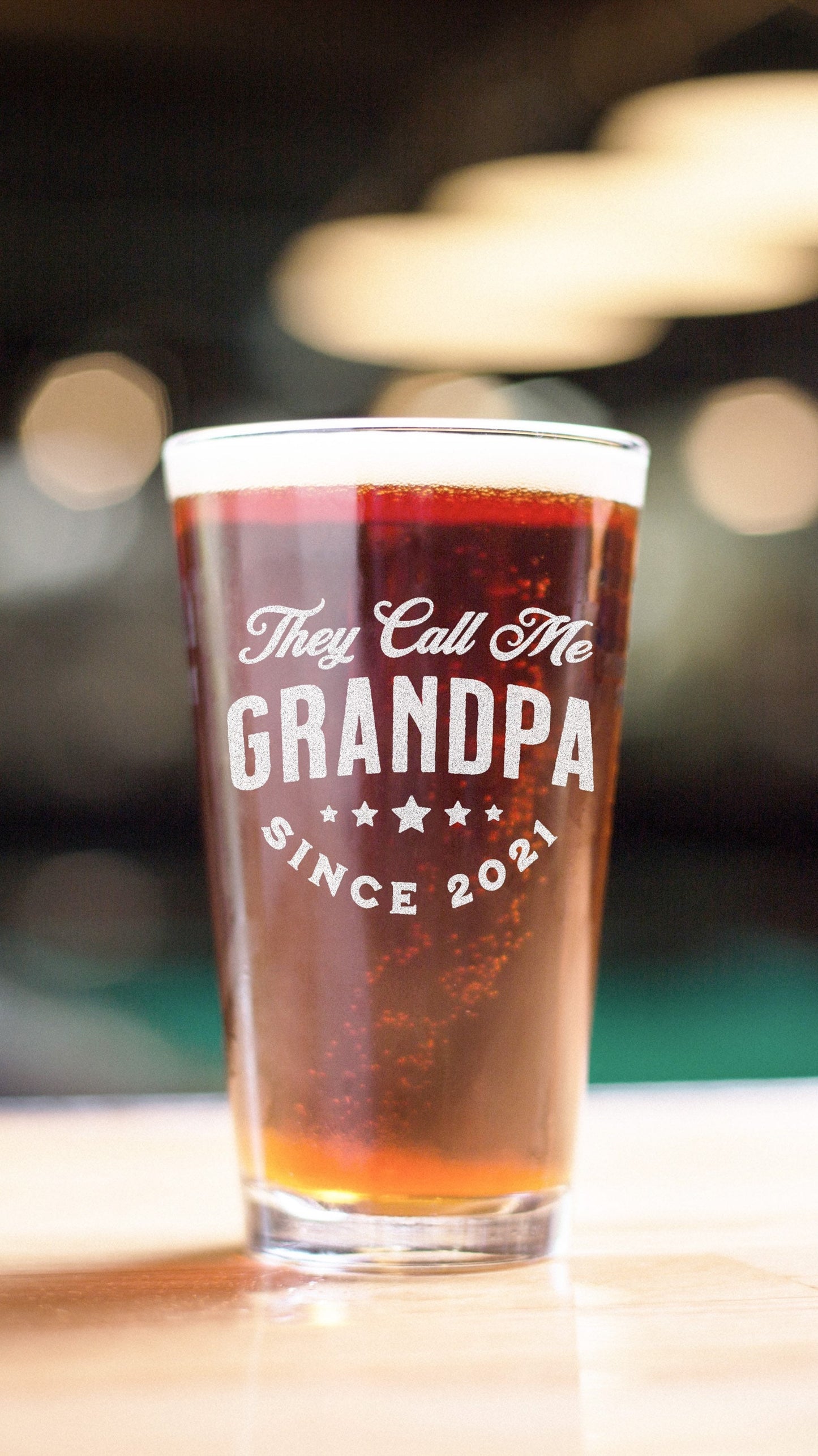 Pregnancy Announcement Grandpa, Pregnancy Reveal To Grandparent Pint Glass, Gift for Grandpa, New Grandparent Gift,