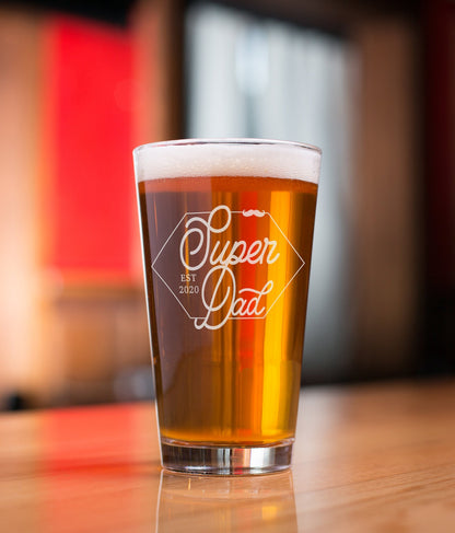 Fathers Day Gift, New Father Gift, New Daddy Gift, Personalized Fathers Gift, Personalized pint gifts for dad