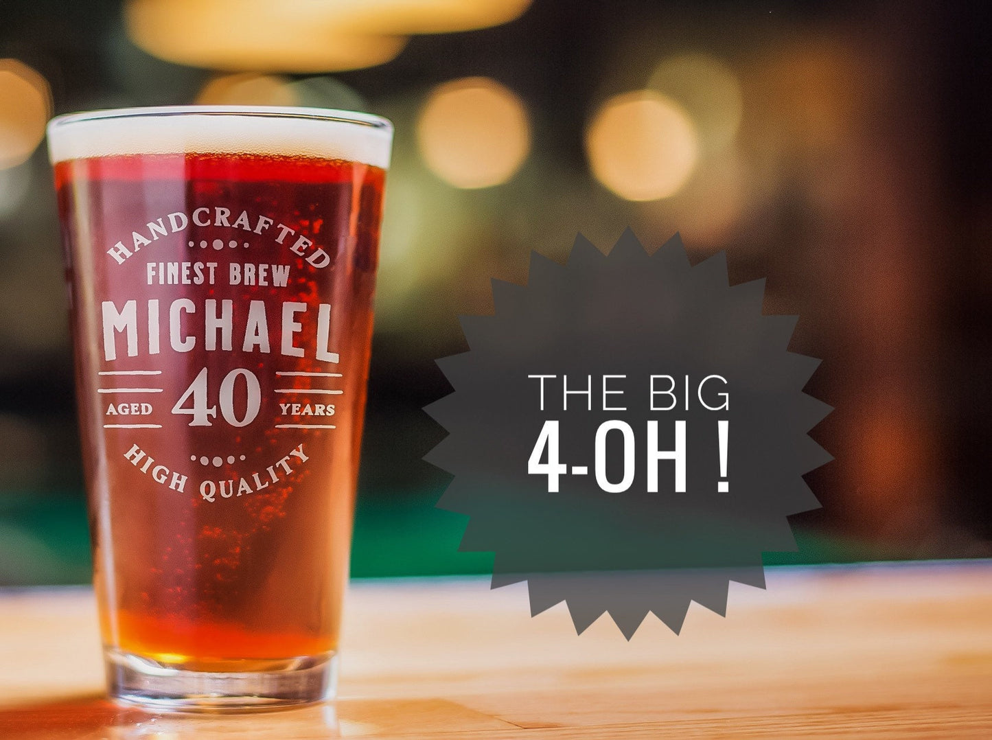 41st Birthday, 41 Years Old, 41st Birthday Pint Glass, Birthday Gift for Him, 1982 Birthday Gift, Personalized Birthday Gift