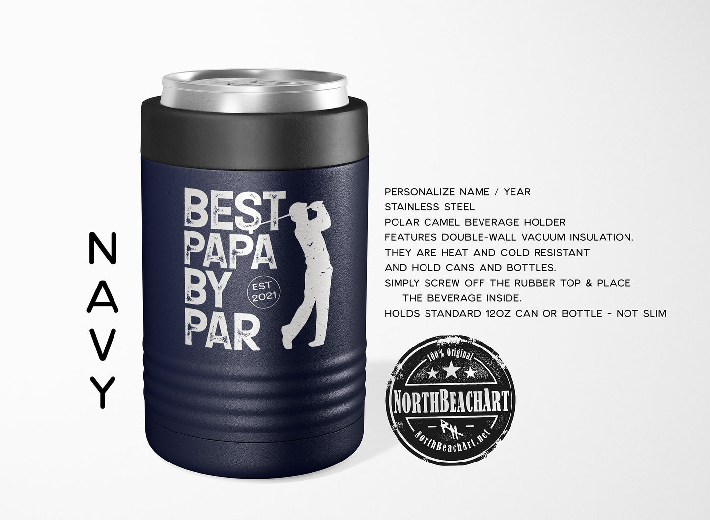 Father's Day Gift, Papa Gift, Gift for Golfer, Golfer Dad, Personalized Beverage Holder, Gift For Dad, Personalized Father’s Day
