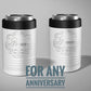 10th Anniversary Gift Personalized Stainless Steel Beverage Insulator Set, Tin anniversary gift
