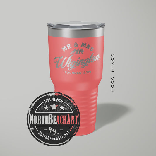 Couples Wedding Tumbler Gift, 10th Anniversary Gift, Mr Mrs Gift, Anniversary Gift