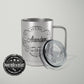 10th Anniversary Gift Personalized Stainless Steel Mug Set, Tin anniversary gift