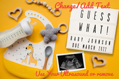 Editable Digital Pregnancy Announcement, Pregnancy Announcement Grandparents, Social Media Announcement, Custom Pregnancy Announcement