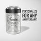 Anniversary Gift For Couples, Personalized Stainless Steel Can Cooler Set, Tin Anniversary gift, 10th Anniversary Gift