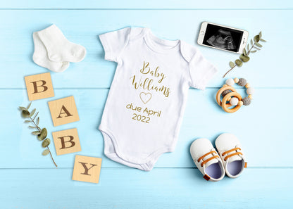 Coastal Farmhouse Digital Pregnancy Announcement for Social Media. Pregnancy Announcement, Baby Boy Reveal