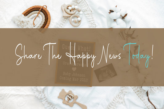 Editable Pregnancy Announcement Grandparents, Personalized Pregnancy Reveal, neutral digital pregnancy announcement
