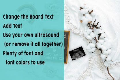 Editable Pregnancy Announcement Grandparents, Personalized Pregnancy Reveal, neutral digital pregnancy announcement