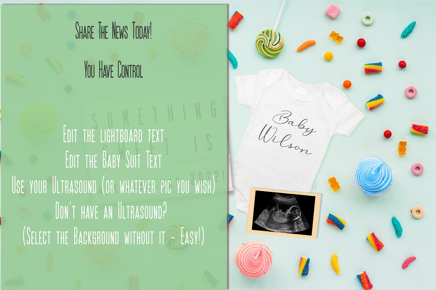 Editable Pregnancy Announcement digital, Social Media Pregnancy Announcement, Baby Announcement