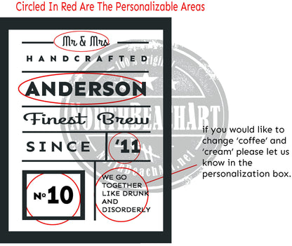 Couples Anniversary Gift, Mr Mrs Growler, Anniversary Growler,