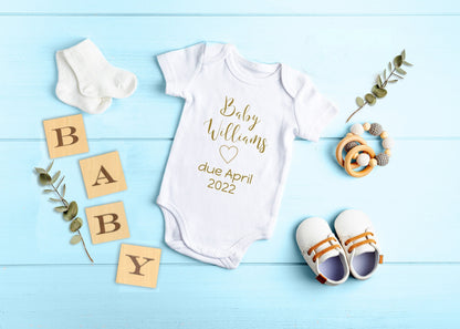 Coastal Farmhouse Digital Pregnancy Announcement for Social Media. Pregnancy Announcement, Baby Boy Reveal