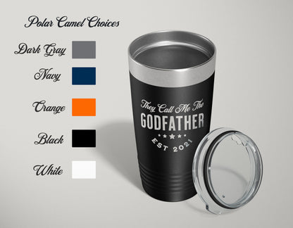 Godfather Gift, Godfather proposal, Godfather Personalized Yeti® or Polar® Camel Tumbler, Godfather Birthday, Godfather Tumbler