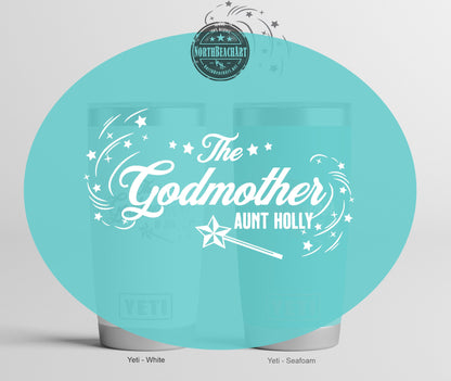 Godmother Gift, Godmother proposal Gift, Godmother Personalized Yeti® or Polar® Camel Slim Can Cooler, Godmother Birthday, Godmother Tumbler