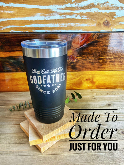 Godfather Gift, Godfather proposal, Godfather Personalized Yeti® or Polar® Camel Tumbler, Godfather Birthday, Godfather Tumbler
