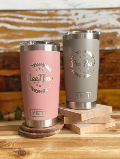 Pregnancy Announcement Yeti or Polar Camel Tumbler, New Grandparents Gift, Grandparent Baby Announcement, Grandparent Gift