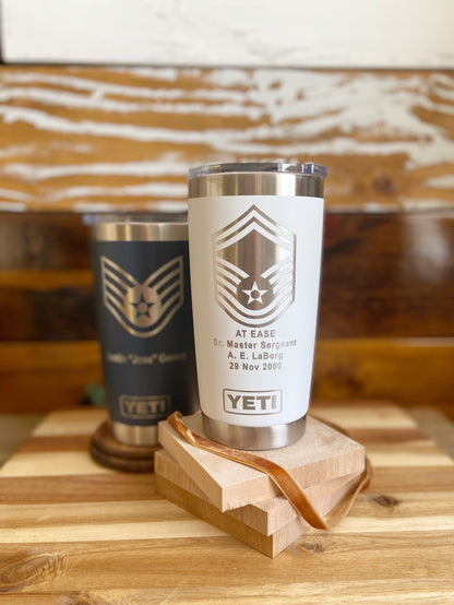 Military Retirement Gift, Airforce Retirement Gift, Veteran Gift, Airforce Promotion Gift, Personalized Airforce Insignia Tumbler