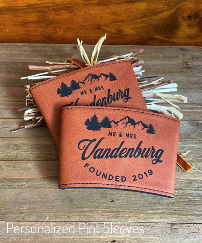 Perfect 3rd Anniversary Gift, Personalized Drink Sleeves, Customize for Any Anniversary Gift