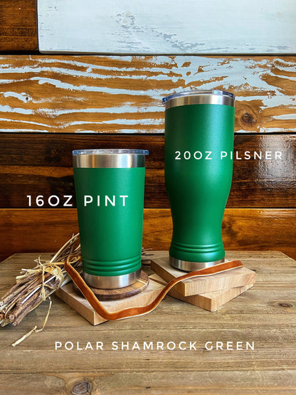 Personalized St.Patricks Day Yeti or Polar Camel,  St.Patricks Day Gift, Irish Shamrock Tumbler, Saint Patricks Day Green Tumbler Cup