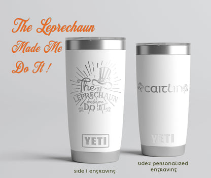 Personalized St.Patricks Day Yeti or Polar Camel,  St.Patricks Day Gift, Irish Shamrock Tumbler, Saint Patricks Day Green Tumbler Cup