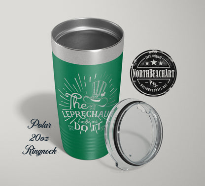 Personalized St.Patricks Day Yeti or Polar Camel,  St.Patricks Day Gift, Irish Shamrock Tumbler, Saint Patricks Day Green Tumbler Cup