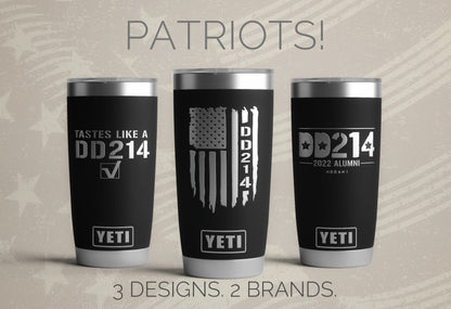 Military Retirement Gift, Army Retirement Gift, Military Veteran Gift, DD214 Gift, Personalized Veteran Tumbler