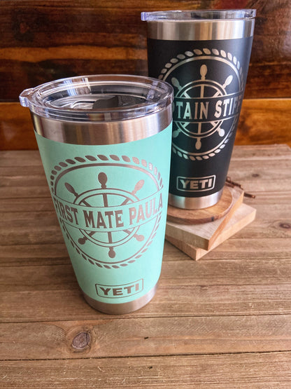 Boaters Engraved Personalized YETI® 20oz or Polar Camel 20oz, First Mate, Boat Life, Captain, Boat, Offshore, Gift for Him Her, Yacht Gift