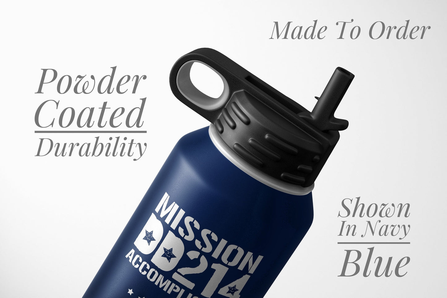 Military Retirement Gift, Airforce Retirement Gift, Army Retirement, Navy Veteran Gift, Personalized DD214 Water Bottle
