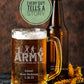Army Military Retirement Gift, Military Veteran Gift, DD214 Gift, Personalized Army Veteran Glass 25oz Mug,
