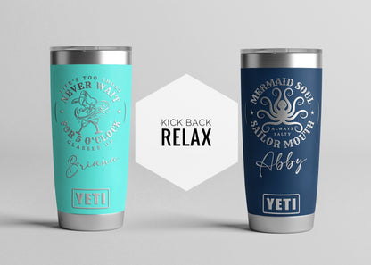 Boaters Vacation Engraved Personalized YETI® 20oz or Polar Camel 20oz, First Mate,  Captain, Boat, Offshore, Gift for Him Her, Yacht Gift
