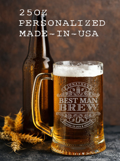 Personalized Groomsmen Mug, Best Man, Bridesmaid Gift, Wedding Party Favor, Father of the Bride