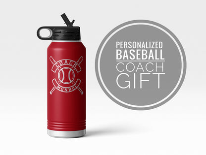 Personalized Coach 32 OZ Tumbler, Baseball Coach Mug, Stainless Steel Travel Tumbler, Coach Appreciation Gift, Polar Camel Tumbler
