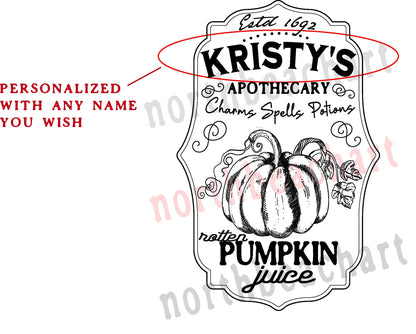 Personalized Pumpkin Juice Halloween Skinny Tumbler,  The Perfect Trick-Or-Treat Tag Along