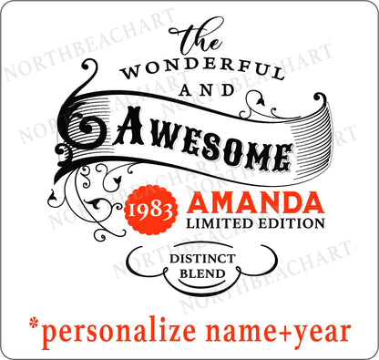 1983 Birthday Gift, 40th Birthday Gift for Her, Established Birthday, Custom Year Tumbler, Birthday for Him