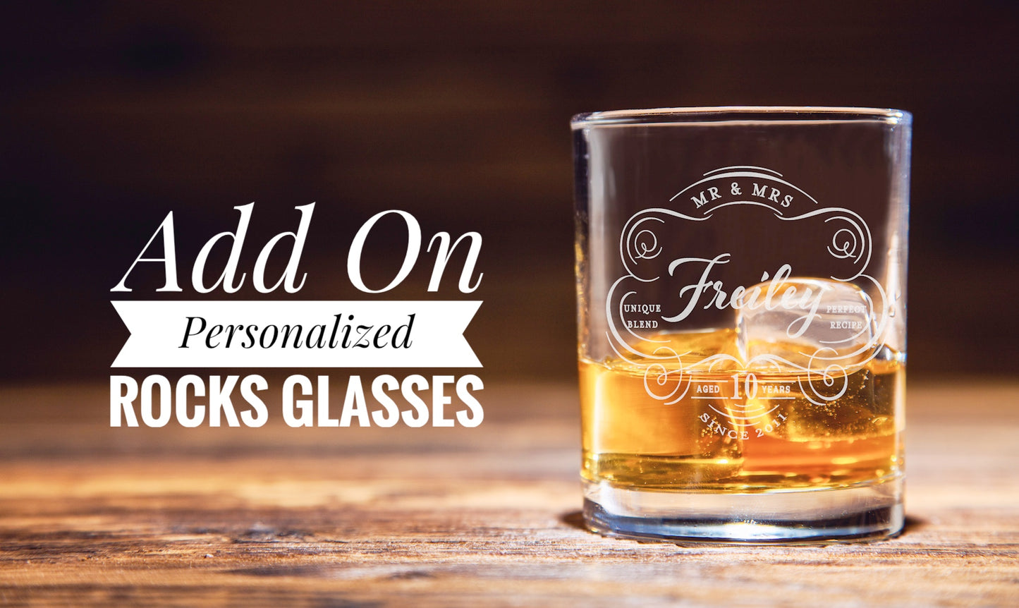 Personalized Anniversary Flask and Glasses