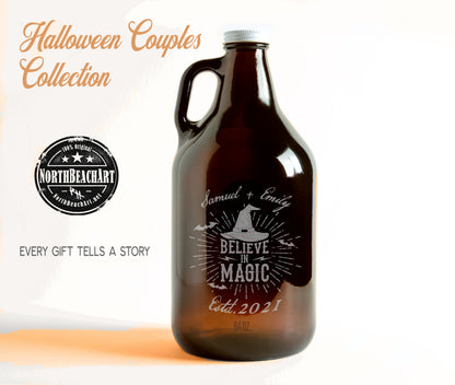 Believe In Magic! Personalized Couples Barware