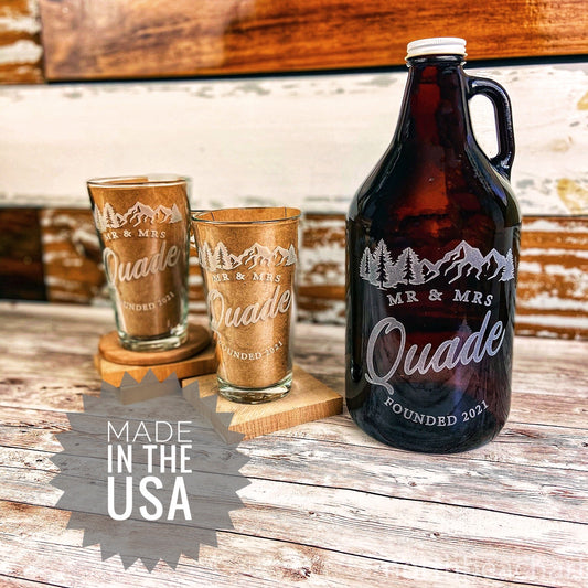 Personalized Couples Growler