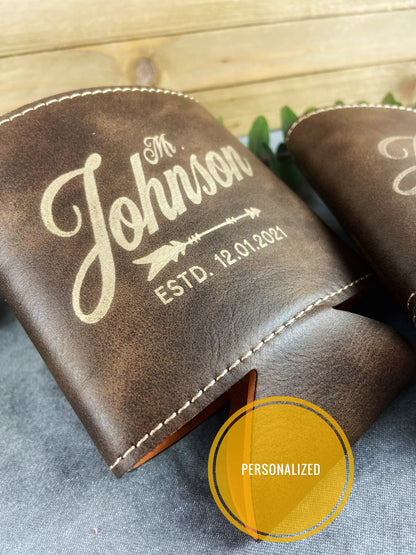 Rustic Can Sleeves, Perfect Leather Aniversary