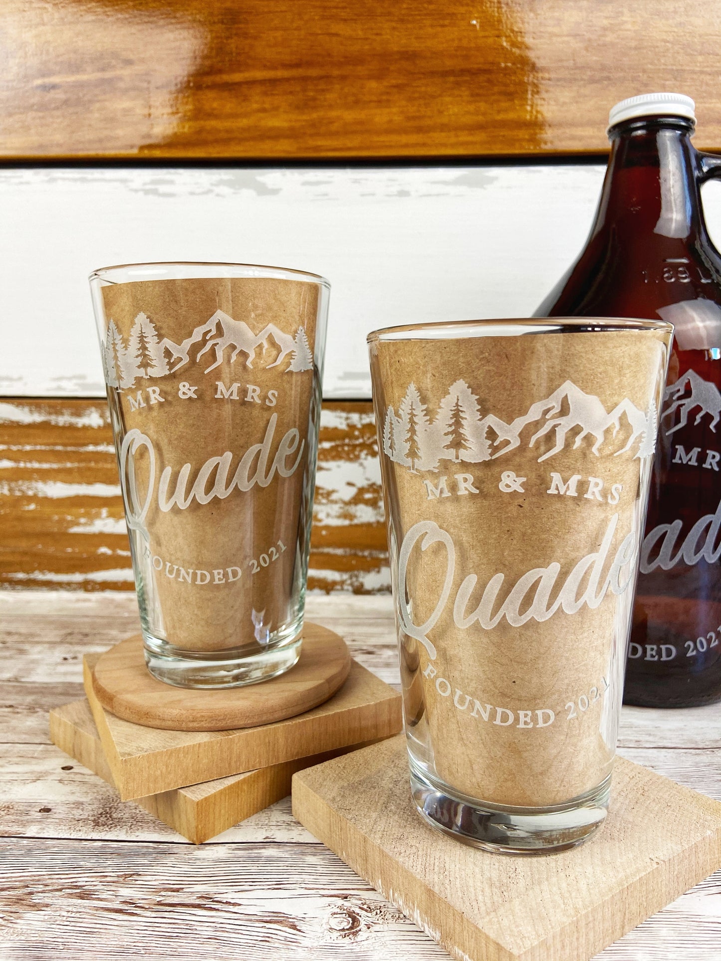 Personalized Couples Growler