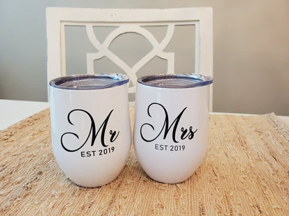 Mr & Mrs Wine Tumblers